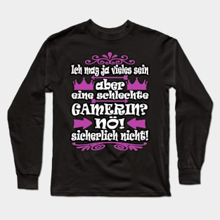 Gamerin Gaming Esport Mädchen Team PC Spruch Long Sleeve T-Shirt